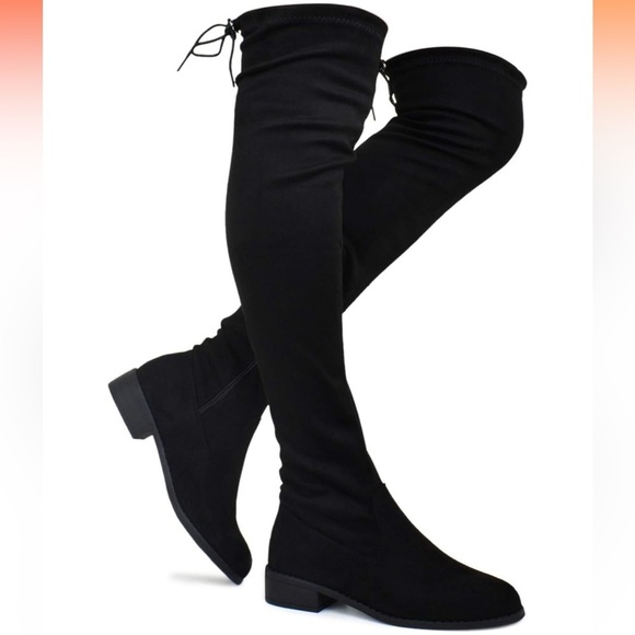 TOP Moda Shoes - Black Over-the-Knee Women's Boots